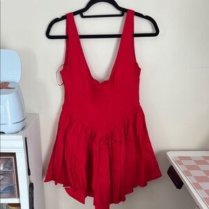 Vibrant Red Sleeveless Dress
